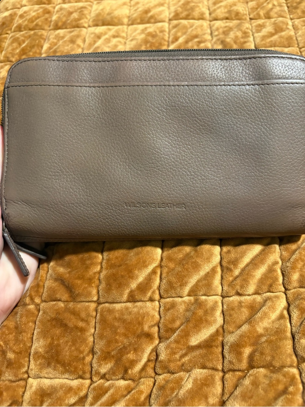Wilsons Leather Brown Zip-Around Leather Wallet